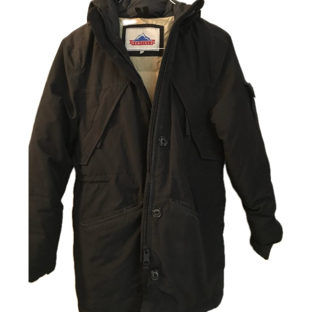 Penfield Coat: Hoosac Rf Black Parka